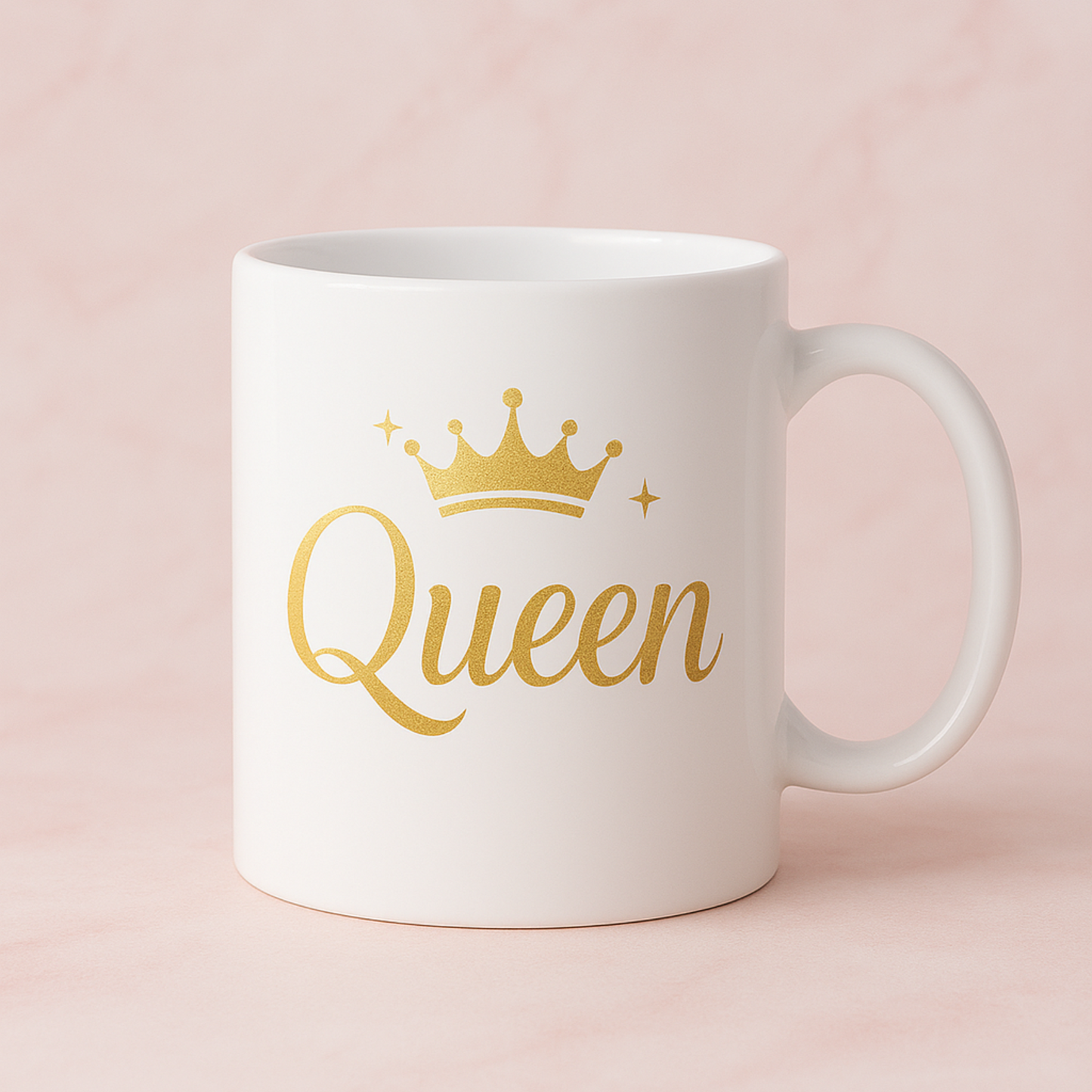 Queen Mug – Gold Crown Coffee Cup for Confident Women