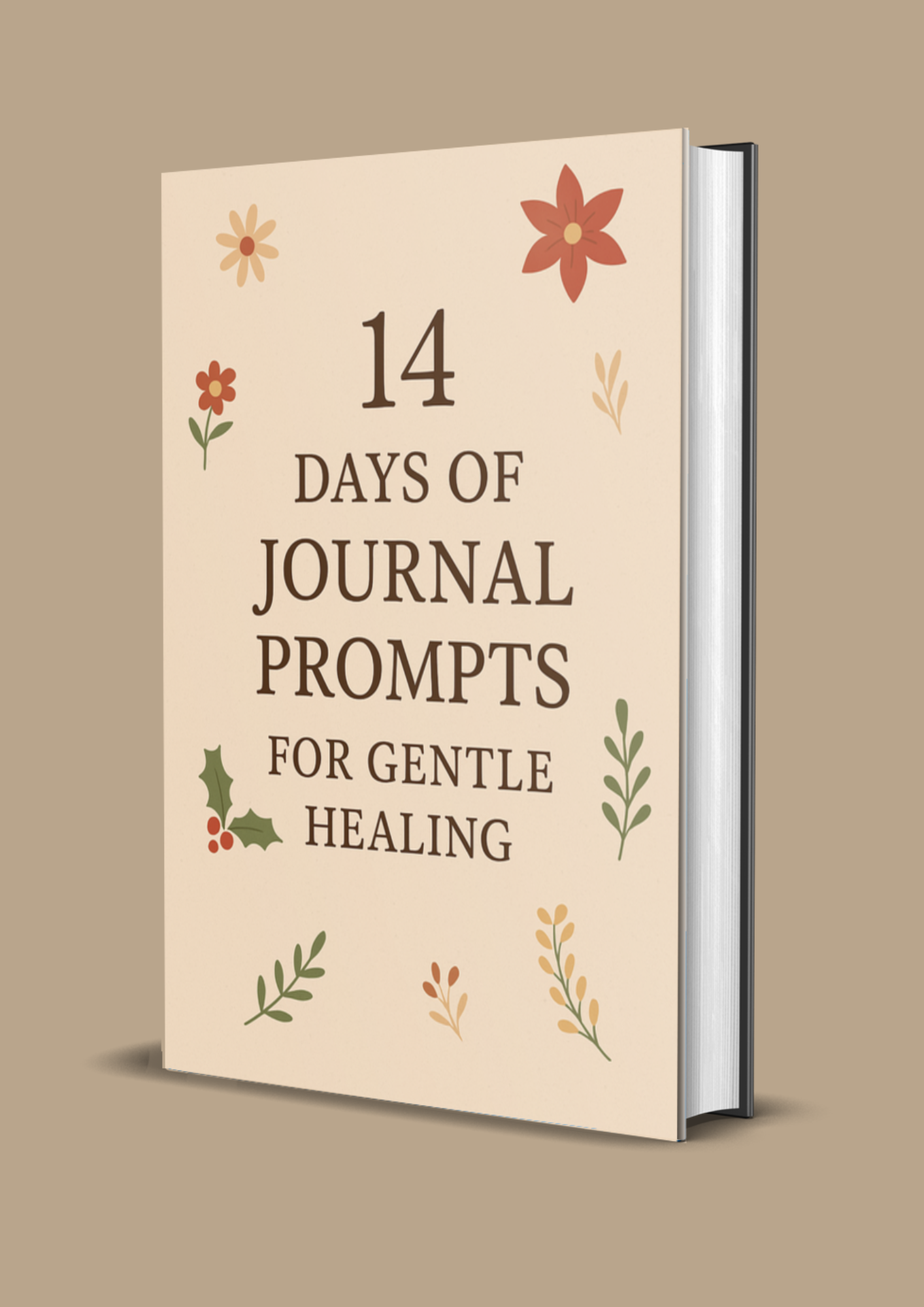 Healing Glow Journal – 14 Days of Gentle Healing + Daily Soft Self-Care Bonus
