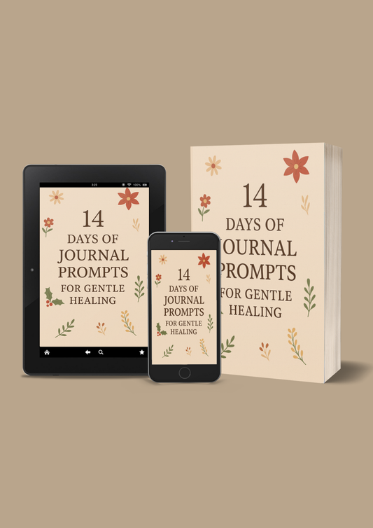 Healing Glow Journal – 14 Days of Gentle Healing + Daily Soft Self-Care Bonus